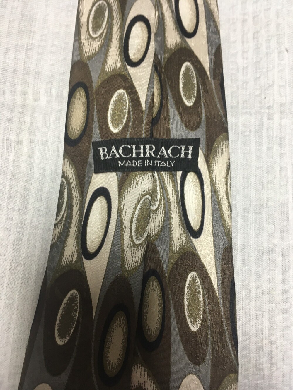 Bachrach men's geometric pattern tie multicolor